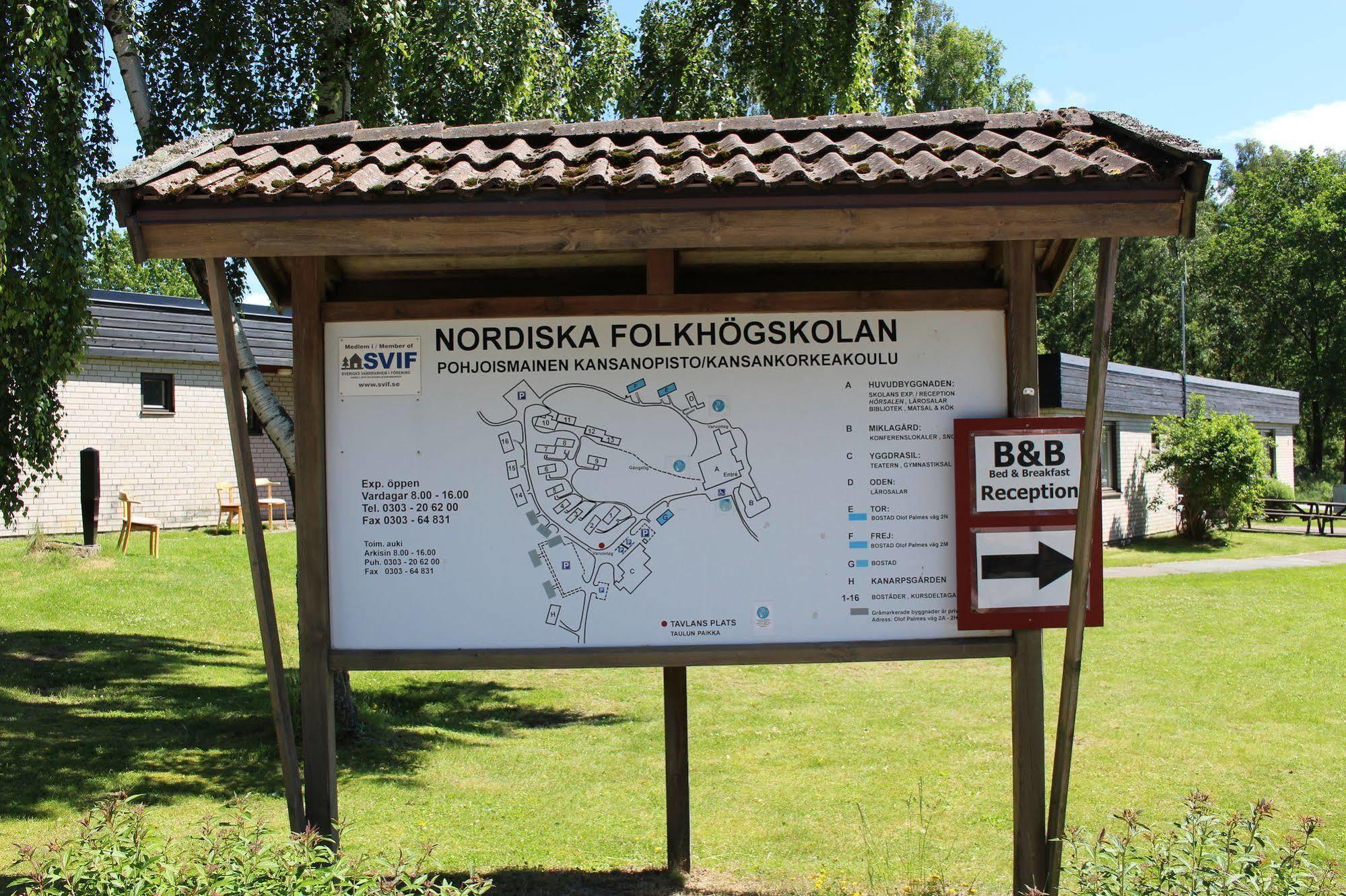 Nordiska Folkhoegskolan Bed And Breakfast 쿵엘브 외부 사진